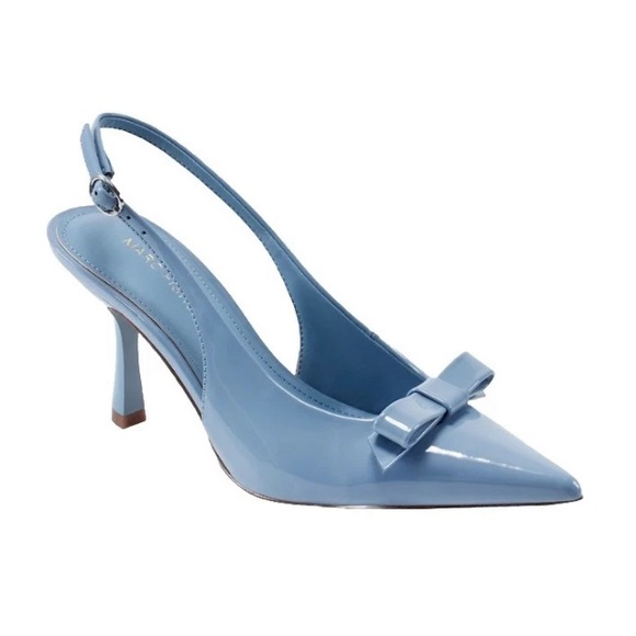 Marc Fisher Shoes - Marc Fisher RAYMA Pump Slingback Heels Patent 10M NWT Light Blue BOW $99 NIB